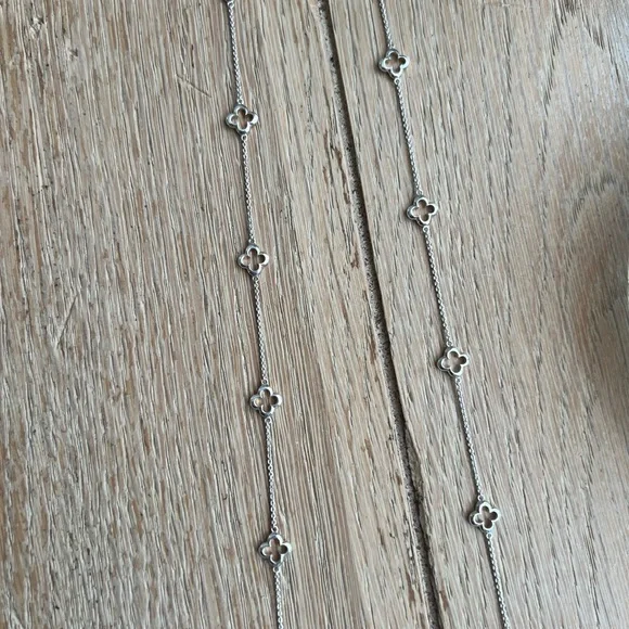 Heidi Klum sterling silver clover long necklace - Picture 7 of 9